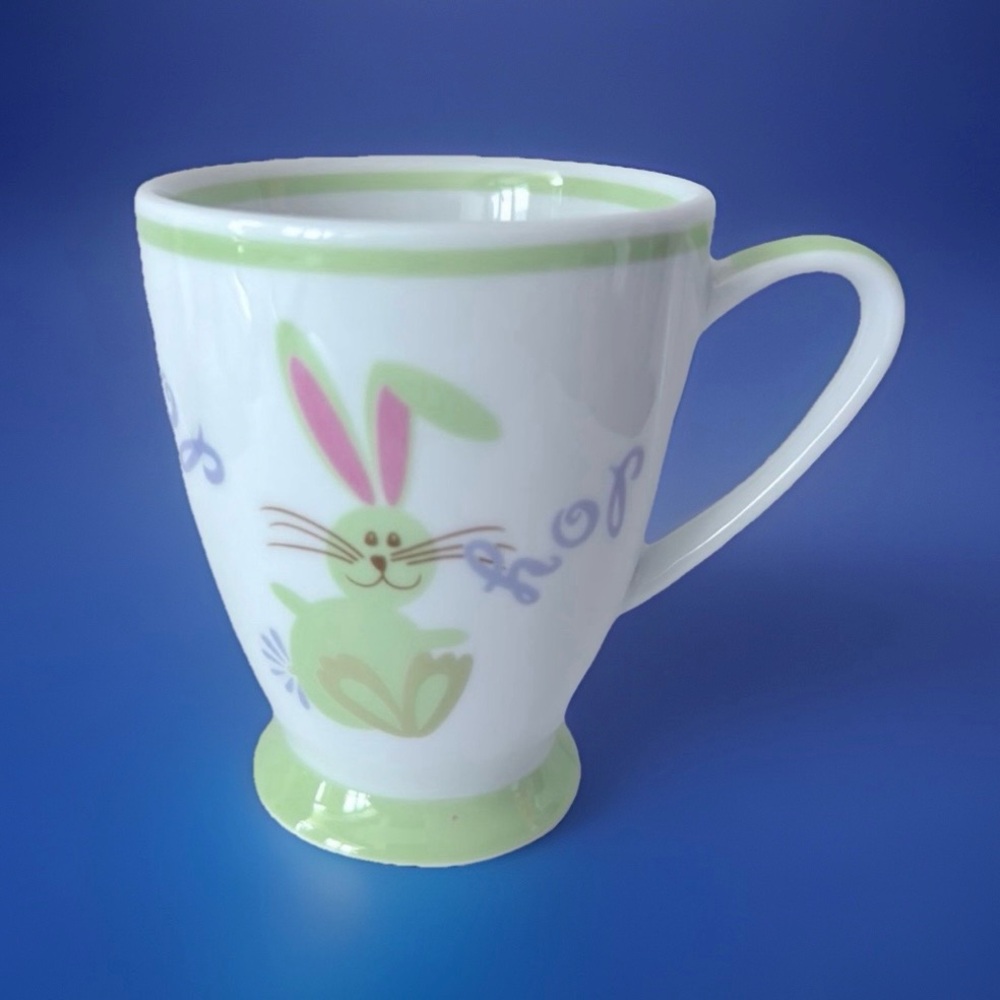 Starbucks Easter Bunny HOP 2007 Spring Pastel Rabbit Footed Coffee Mug 7oz